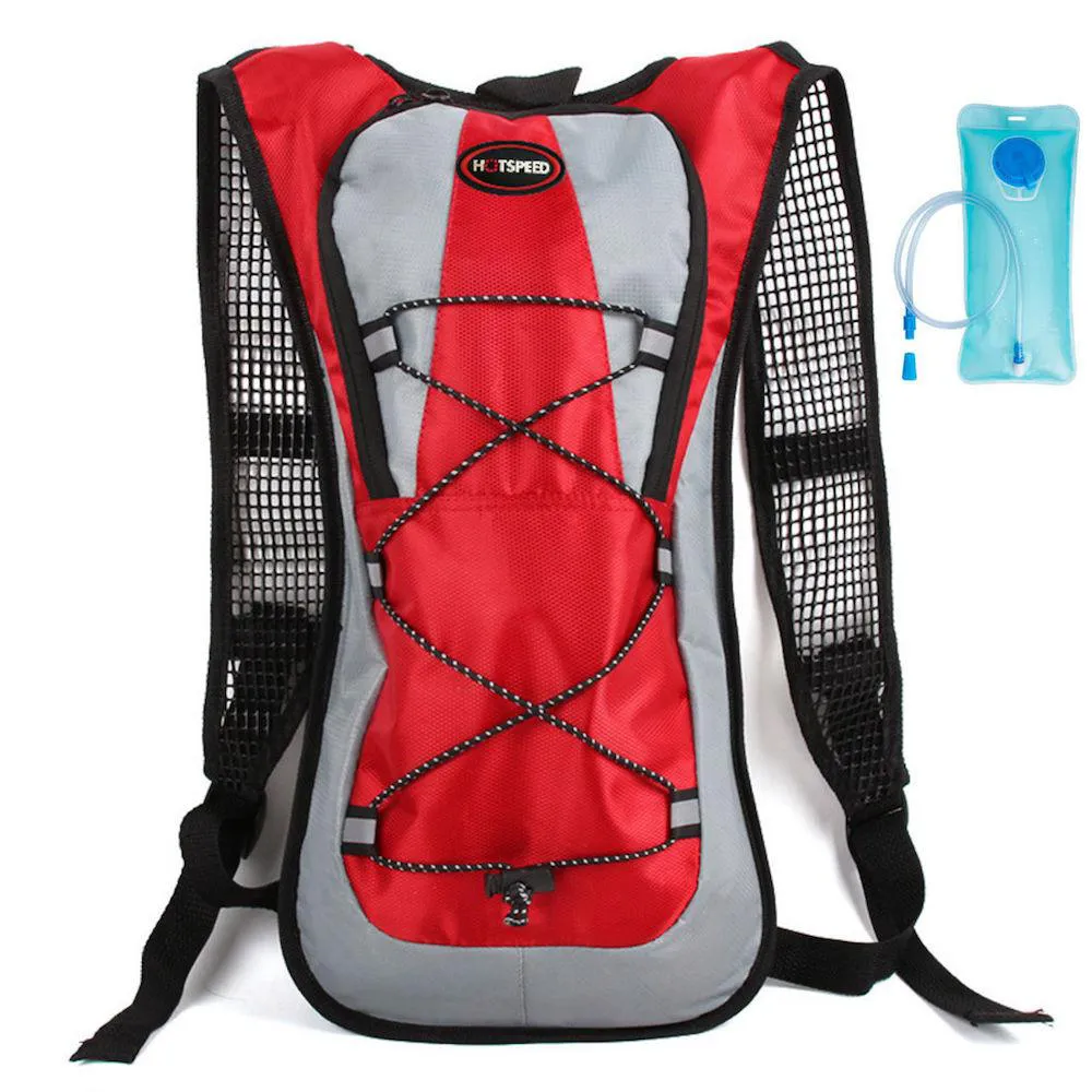 MOCHILA HIDRATAçãO IMPERMEáVEL COM BOLSA DE áGUA 2 LITROS YANGFIT Vermelho