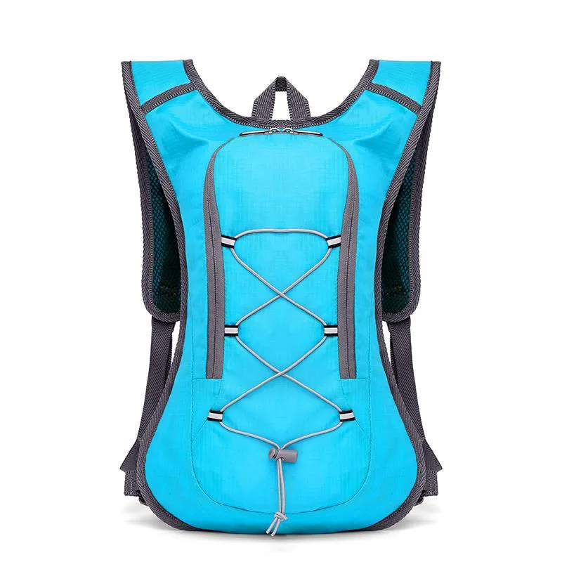 MOCHILA HIDRATAçãO COM BOLSA DE ÁGUA E CINTOS PEITORAIS YANGFIT Azul