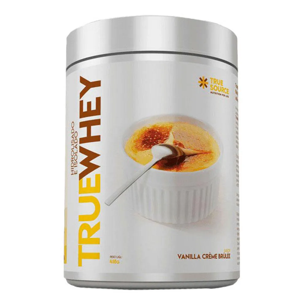 TRUE WHEY HIDROLISADO E ISOLADO VANILLA E CREME BRULLE TRUE SOURCE 418G Unica