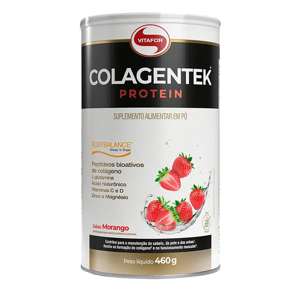COLAGENTEK PROTEIN MORANGO VITAFOR 460G Unica