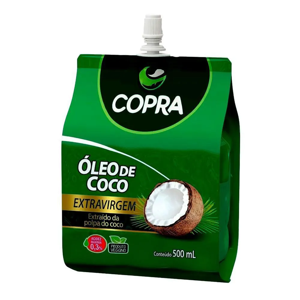 ÓLEO DE COCO EXTRA VIRGEM POUCH COPRA 500ML