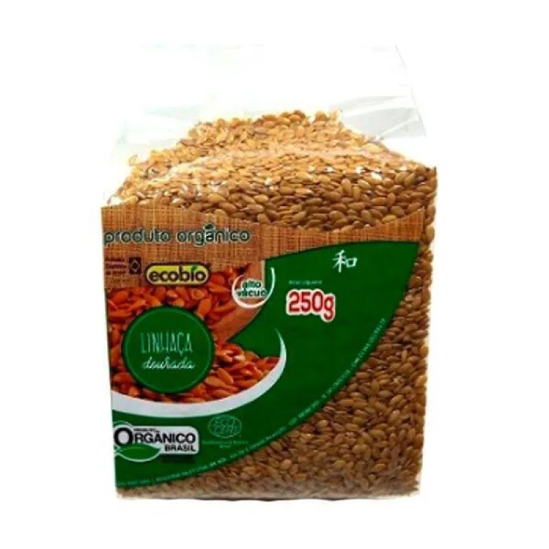 SEMENTE DE LINHAçA DOURADA ORGâNICA ECOBIO 250G Unica