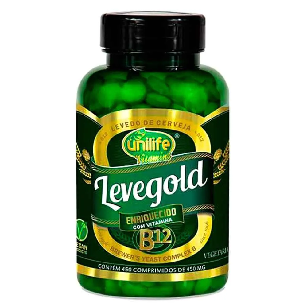 LEVEGOLD + VITAMINA B12 UNILIFE 450 COMPRIMIDOS