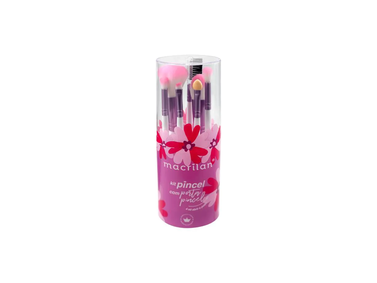 KIT COM 7 PINCéIS PARA MAQUIAGEM MACRILAN - KP9-3R
