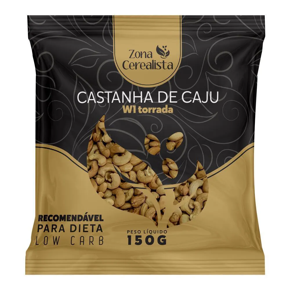 CASTANHA DE CAJU W1 TORRADA E SEM SAL ZONA CEREALISTA 150G