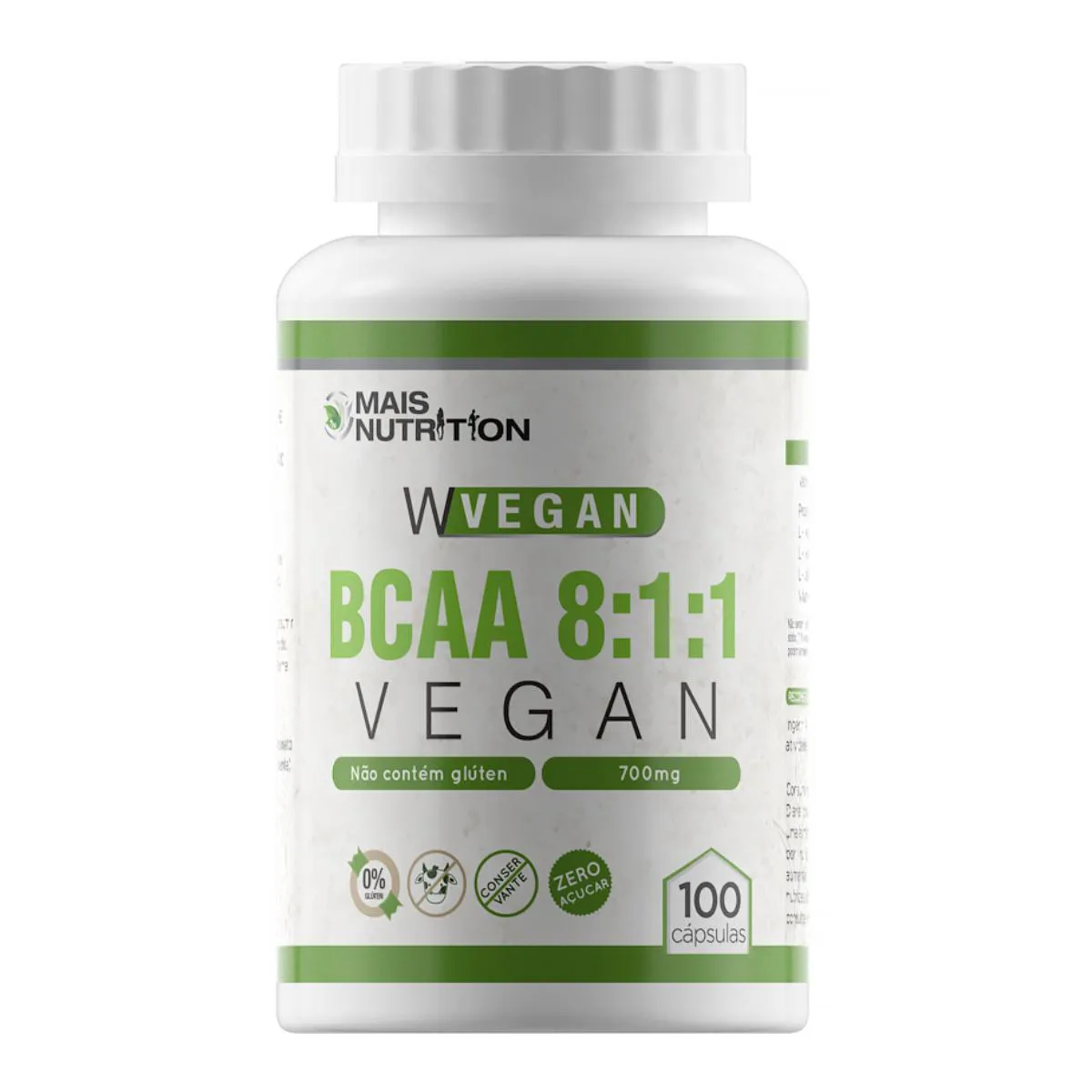 BCAA 8:1:1 WVegan 700mg 100 cápsulas