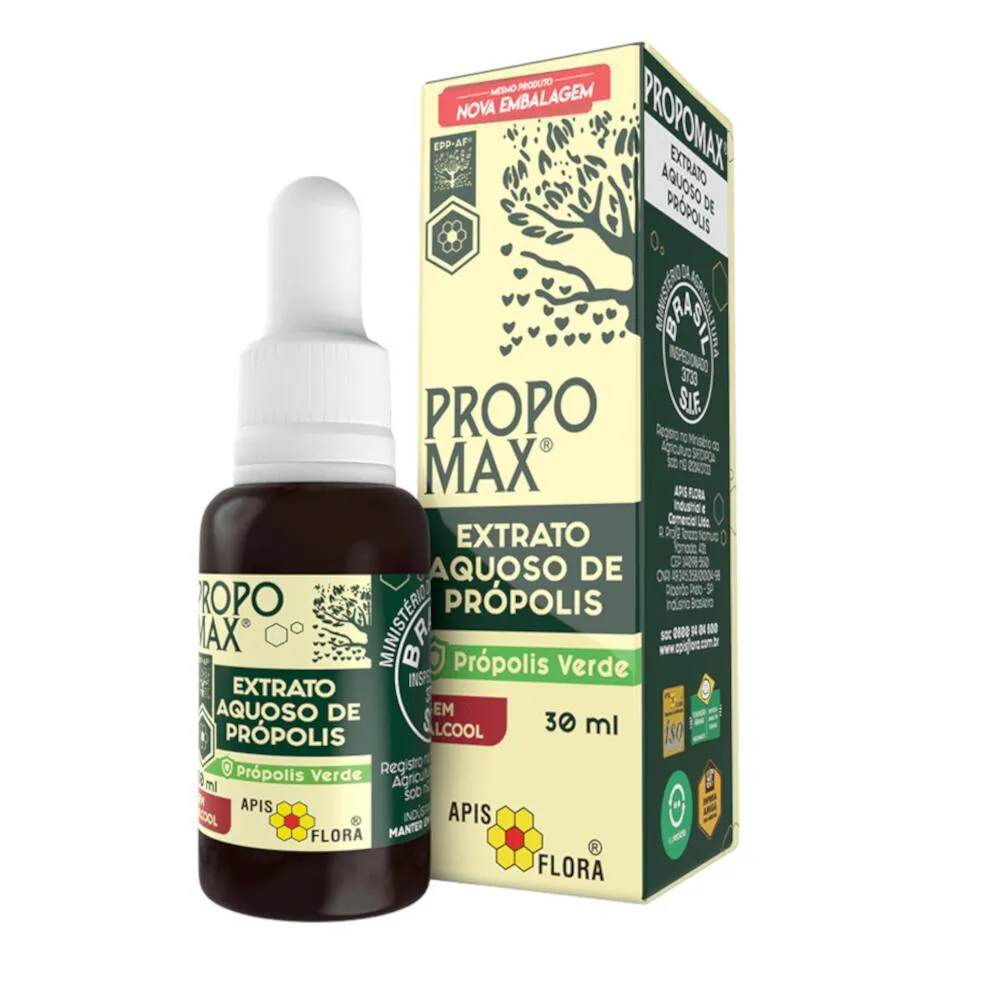 EXTRATO AQUOSO DE PRóPOLIS VERDE PROPOMAX APIS FLORA 30ML