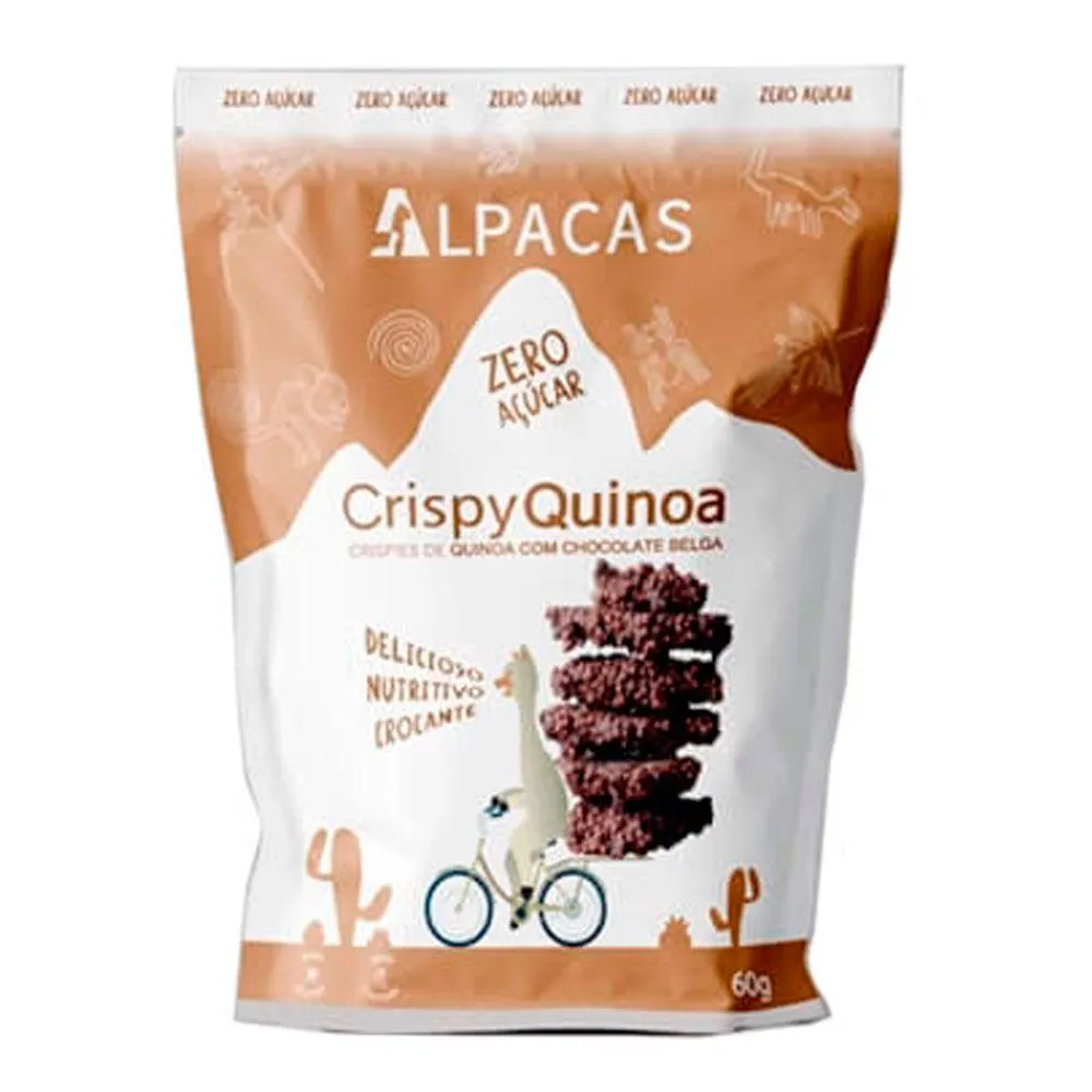 CRISPY QUINOA CHOCOLATE BELGA ZERO ALPACAS 60G Unica