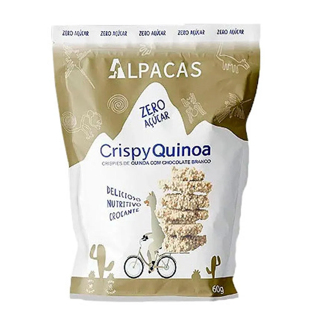 CRISPY QUINOA CHOCOLATE BRANCO ZERO ALPACAS 60G Unica