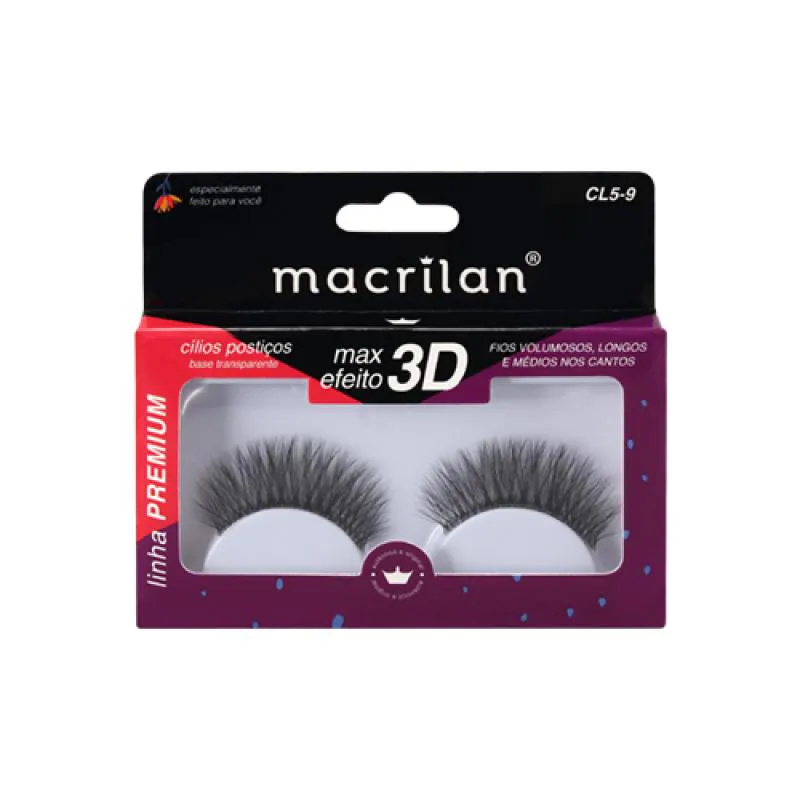 CíLIOS POSTIçOS FIOS VOLUMOSOS/LONGOS/MéDIOS - MACRILAN - CL5-9