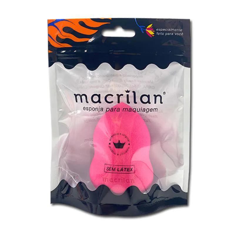 ESPONJA GOTA PARA MAQUIAGEM - MACRILAN - EP08 Rosa