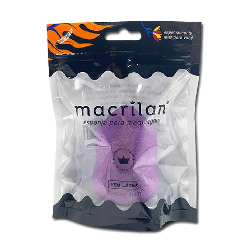 ESPONJA GOTA PARA MAQUIAGEM - MACRILAN - EP08 Roxo