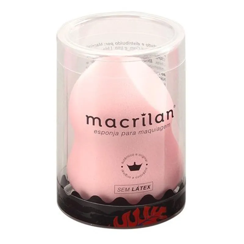 ESPONJA GOTA CHANFRADA HD PARA MAQUIAGEM - MACRILAN - EJ1-33 Rosa Claro
