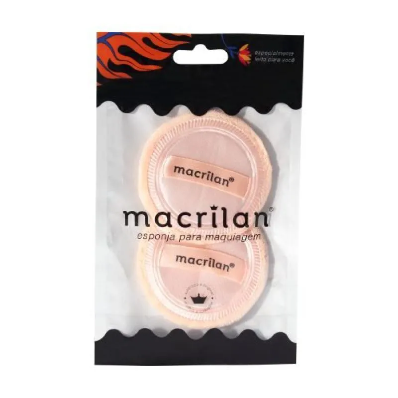 KIT COM 2 ESPONJAS REDONDA E RETANGULAR - MACRILAN - EJ1-1 Bege