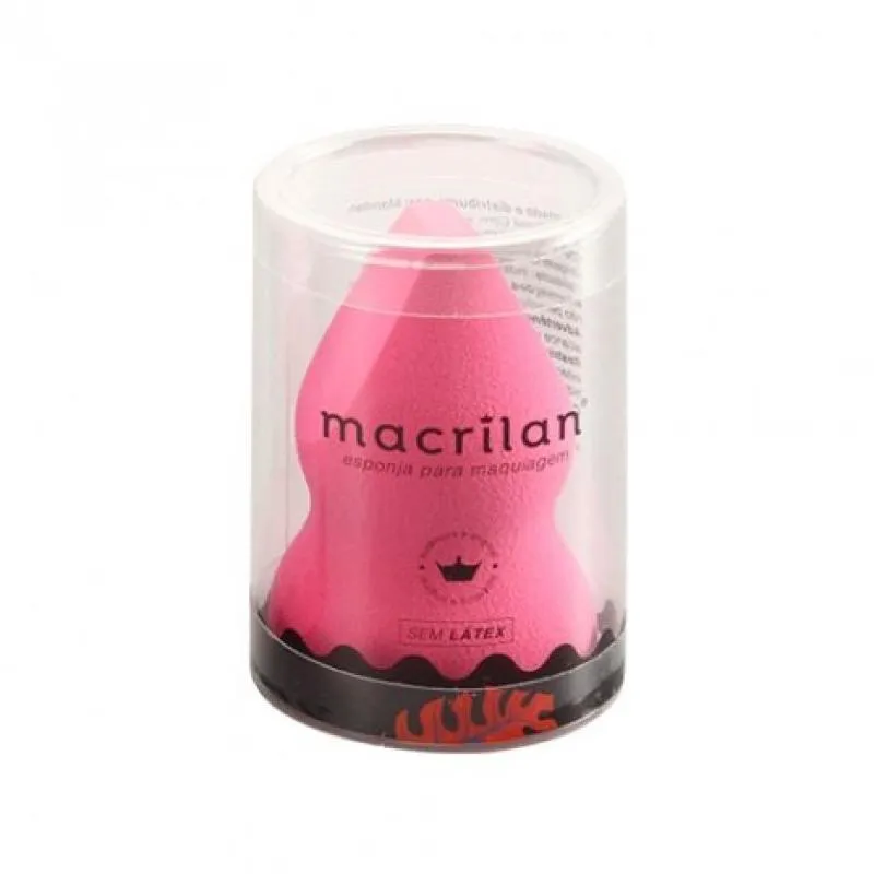ESPONJA DUO CHANFRADA PARA MAQUIAGEM - MACRILAN - EJ1-32 Rosa