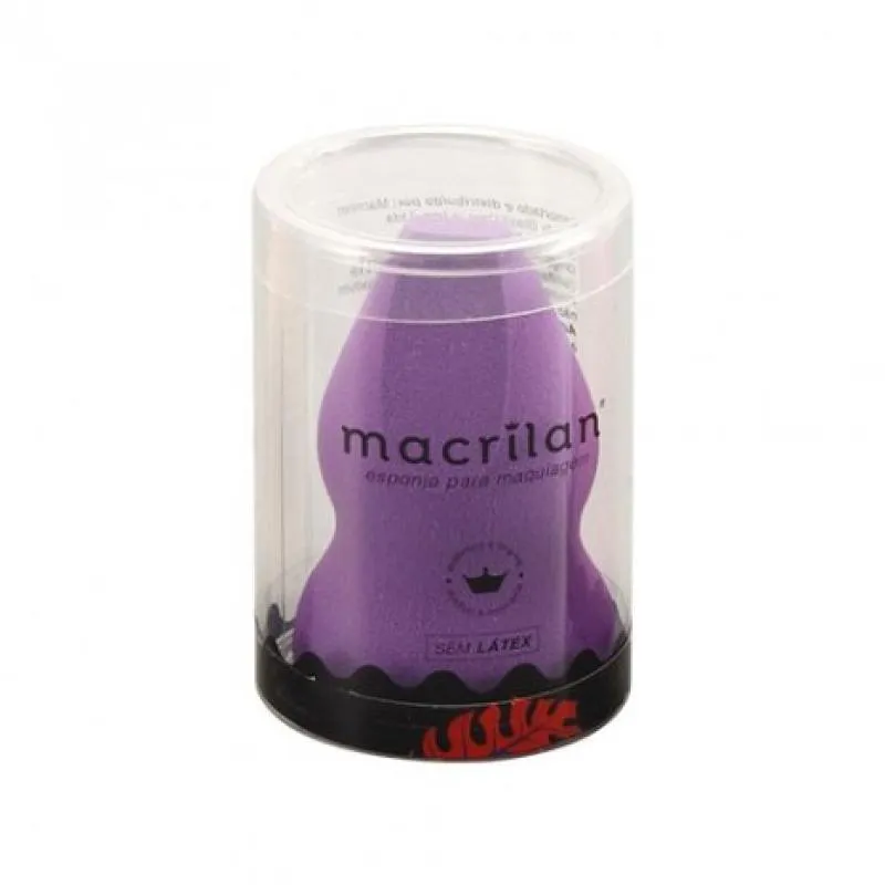 ESPONJA DUO CHANFRADA PARA MAQUIAGEM - MACRILAN - EJ1-32 Roxo