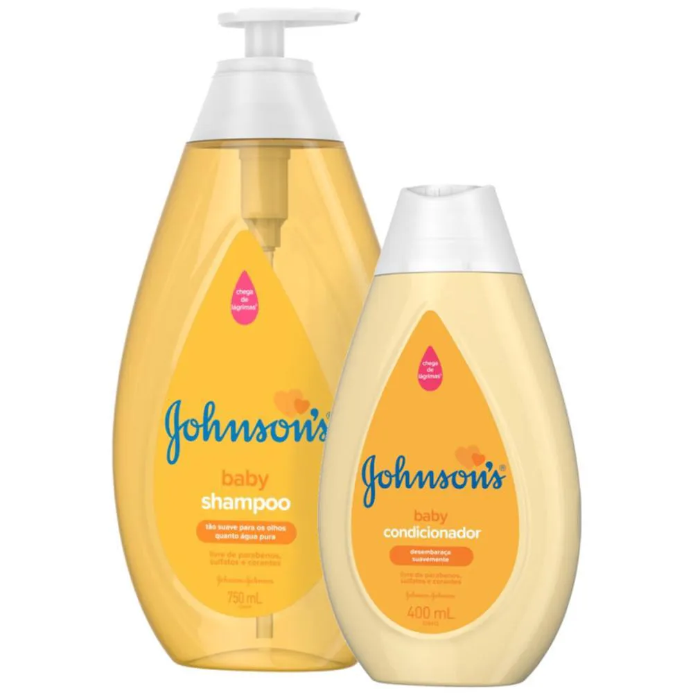 KIT JOHNSON'S BABY REGULAR: SHAMPOO 750ML + CONDICIONADOR  400ML