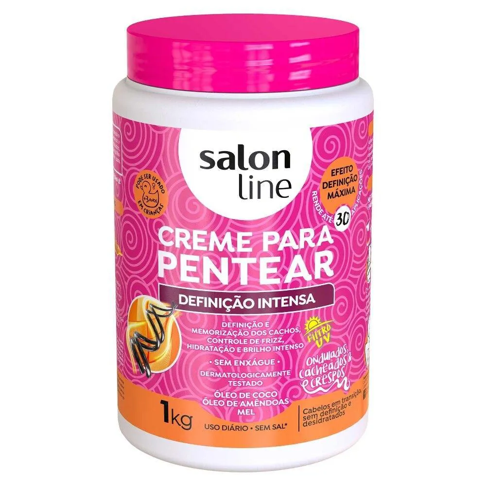 KIT DEFINIçãO GELATINA TODECACHO 550G E CREME PARA PENTEAR 1 KG - SALON LINE