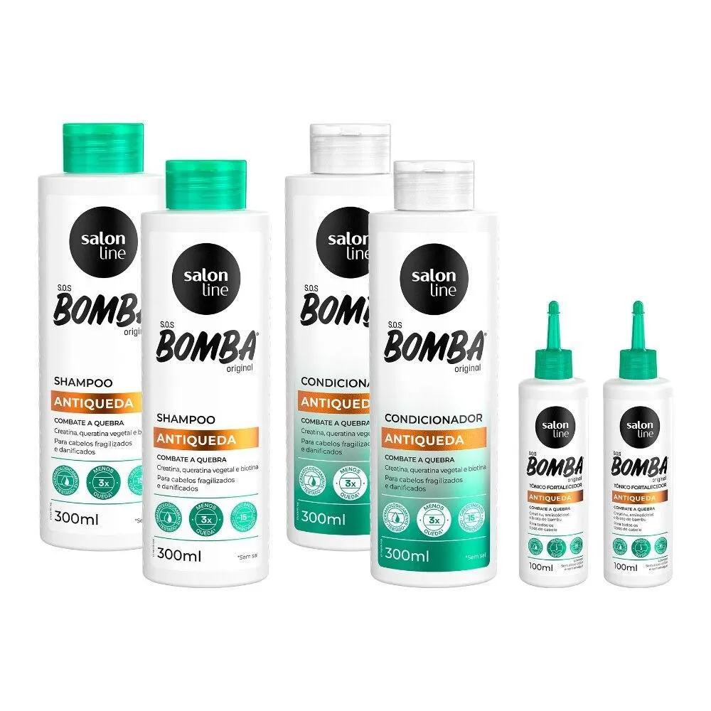 KIT SOS BOMBA ANTIQUEDA 6 PRODUTOS SALON LINE