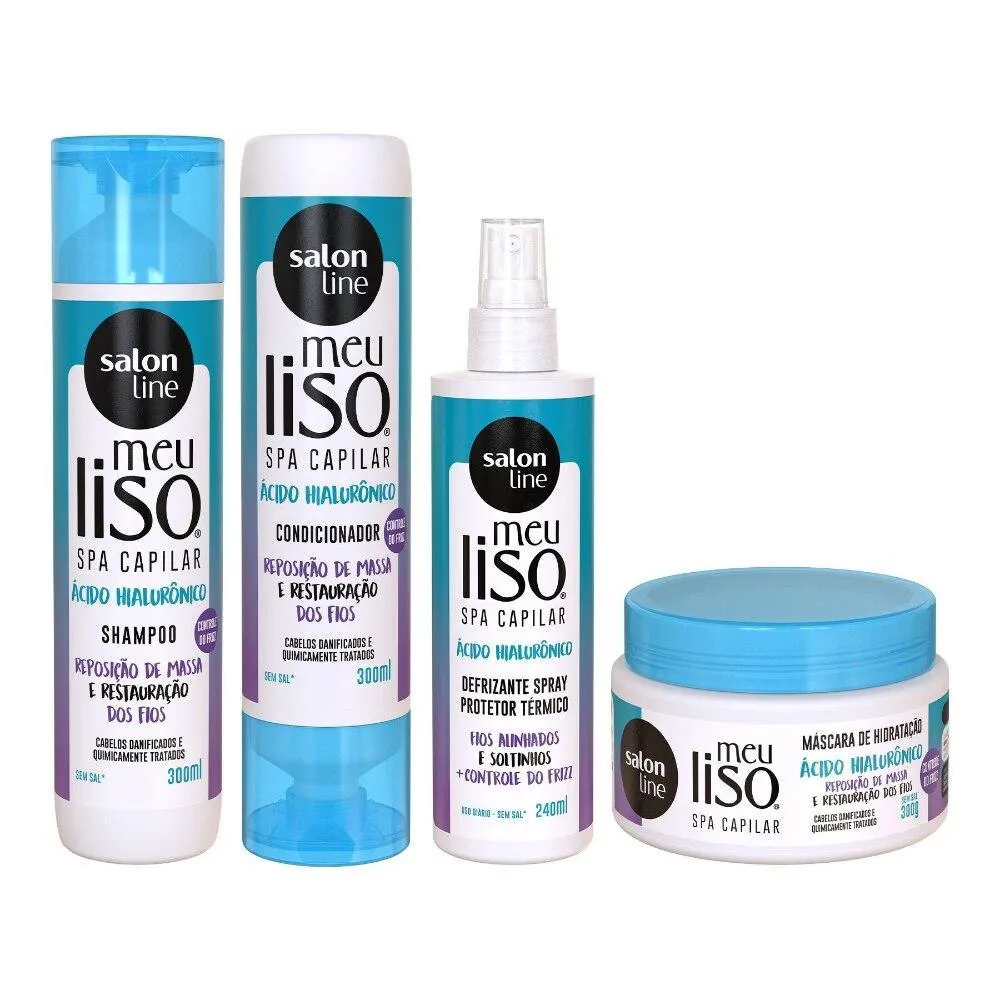 Kit Completo Meu Liso SPA Capilar Ácido Hialurônico