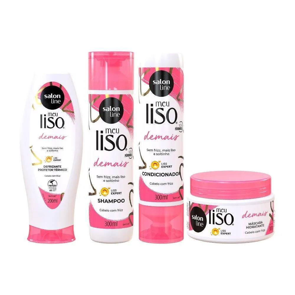 KIT COMPLETO MEU LISO DEMAIS SALON LINE