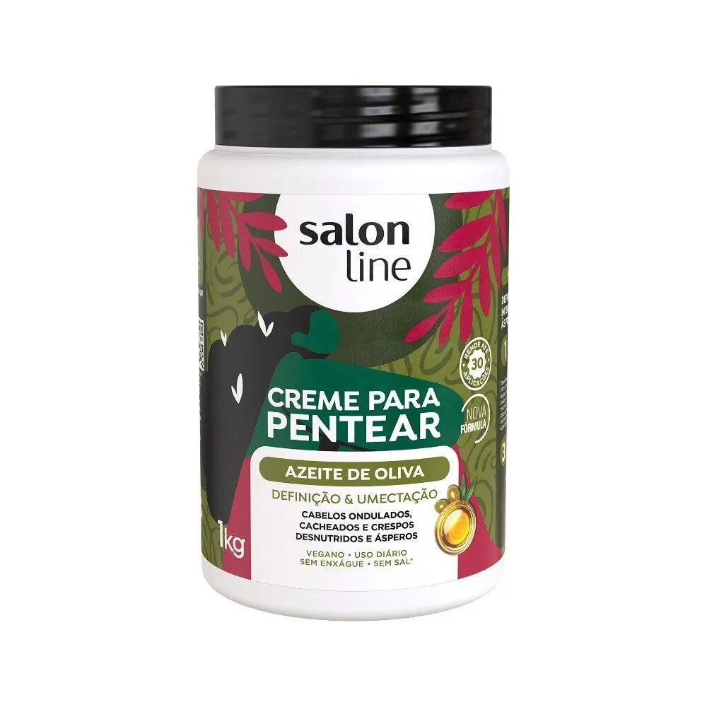 CREME PARA PENTEAR AZEITE DE OLIVA SALON LINE 1KG
