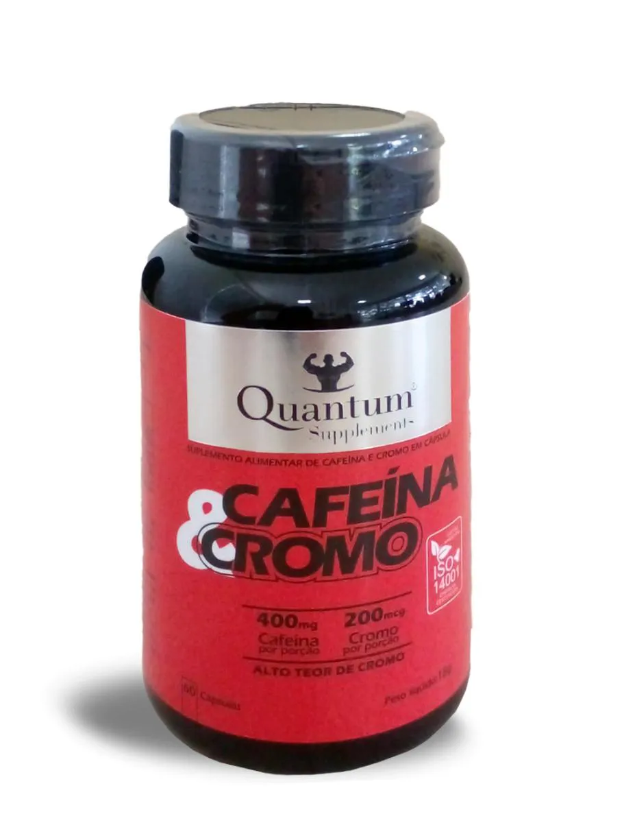 CAFEÍNA & CROMO 60 CÁPSULAS 400MG CAFEINA E 200MG CROMO