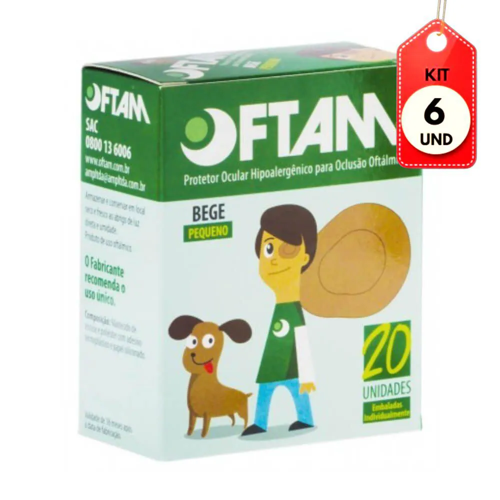 KIT C/06 OFTAN PROTETOR OCULAR INFANTIL C/20