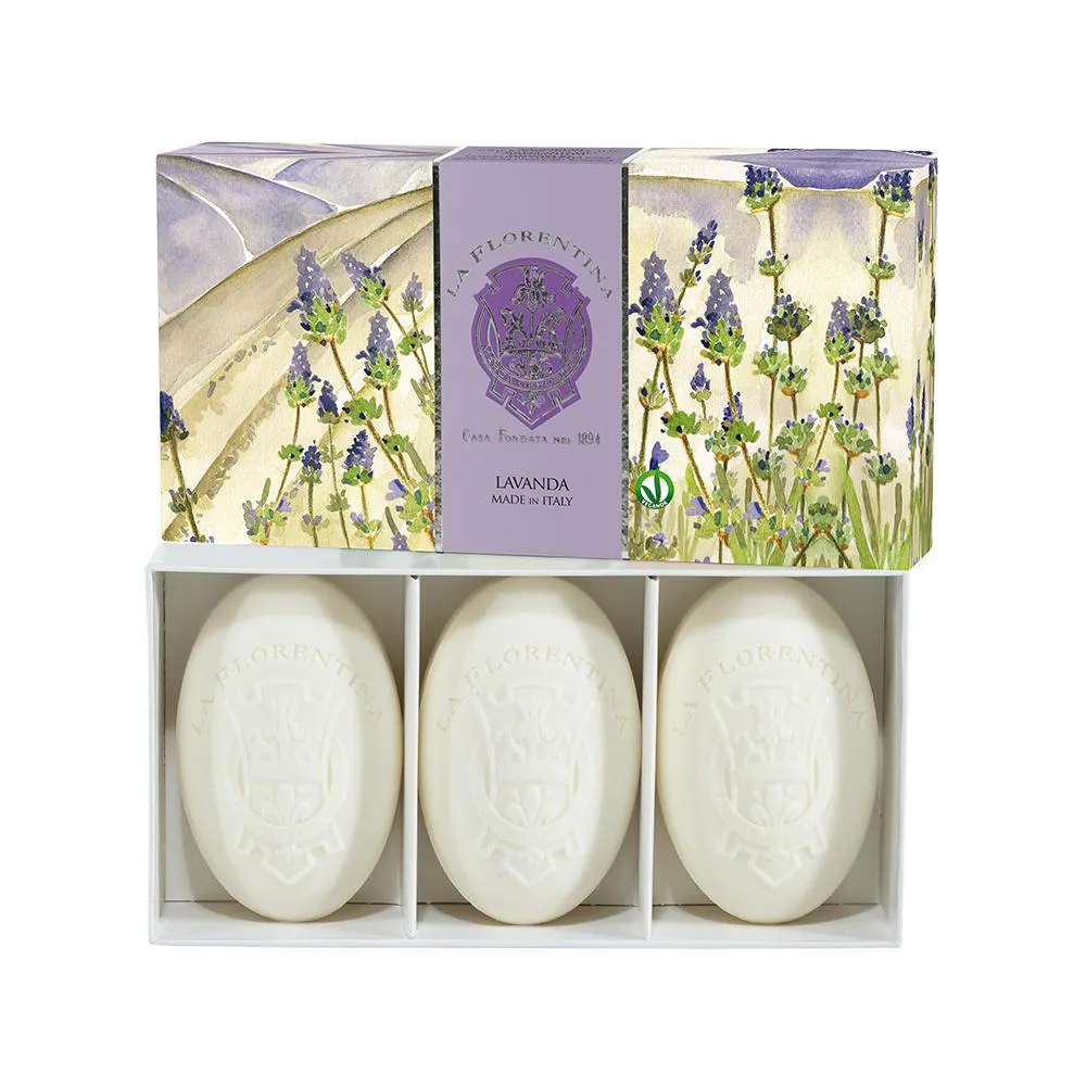 KIT LA FLORENTINA LAVANDA SABONETE EM BARRA 3X150G
