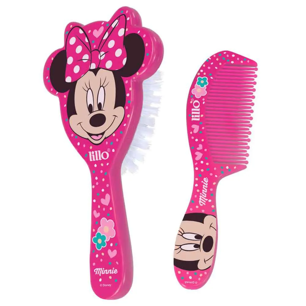 CONJUNTO ESCOVA E PENTE DE CABELO MINNIE ROSA - LILLO