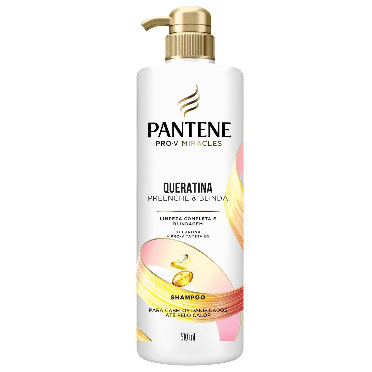 Shampoo Pantene Pro-V Miracles Queratina Preenche & Blinda 510ml ...
