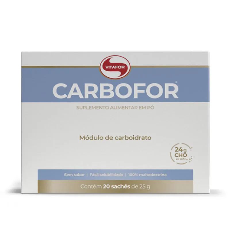 KIT 2X: CARBOFOR CARBOIDRATOS 20 SACHêS 25G VITAFOR 500G
