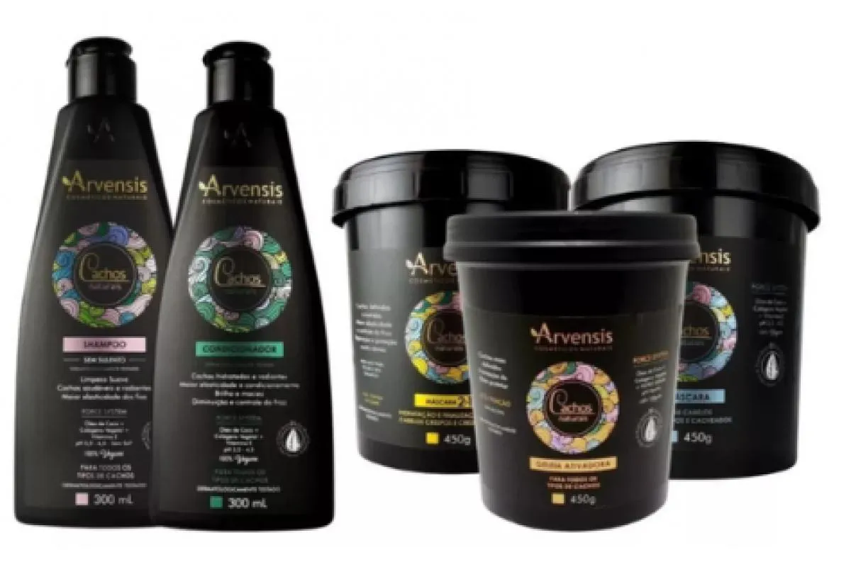 KIT ARVENSIS CACHOS SHAMPOO CONDICIONADOR MASCARA ONDULADO GELEIA ALTA 2X1