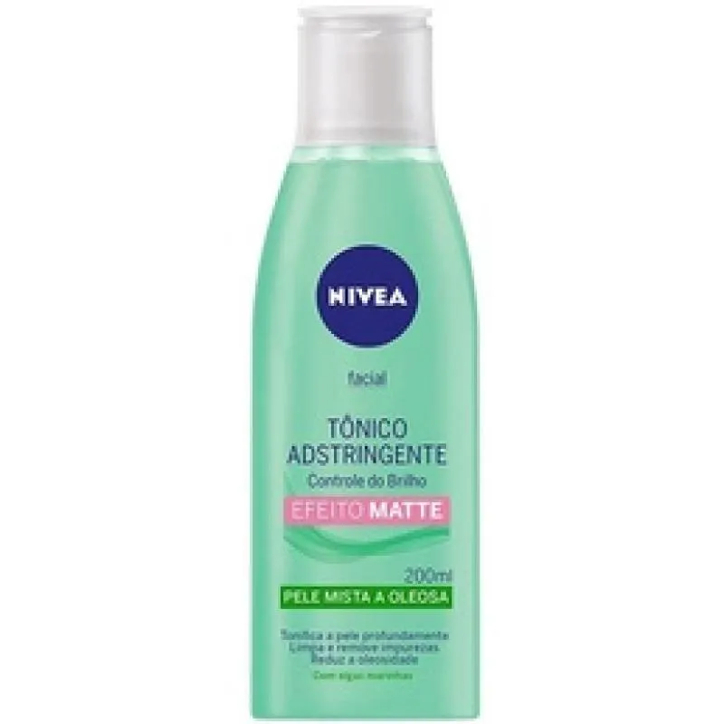 TôNICO FACIAL ADSTRIGENTE NIVEA  200 ML CONTROLE DO BRILHO EFEITO MATTE COM ALGAS MARINHAS* - SEM ÁLCOOL, COM VITAMINA B