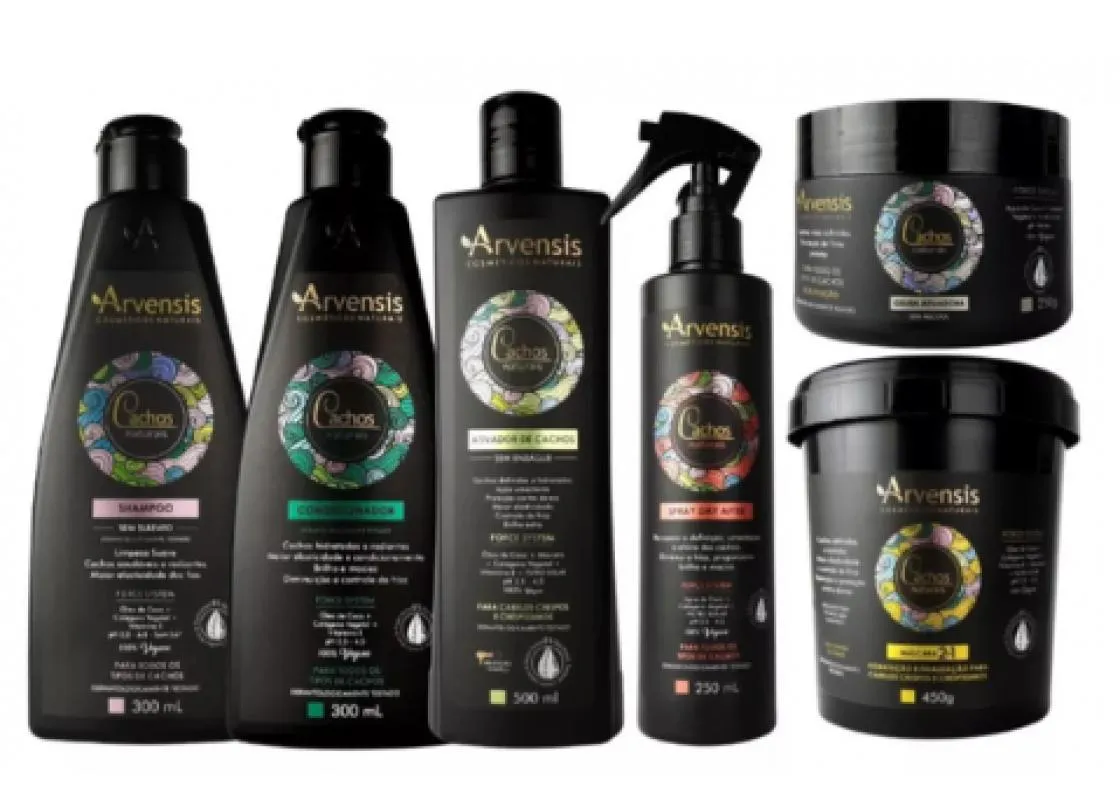 KIT ARVENSIS CACHOS SHAMPOO CONDICIONADOR ATIVADOR MASCARA 2X1 DAY AFTER GEL ALTA