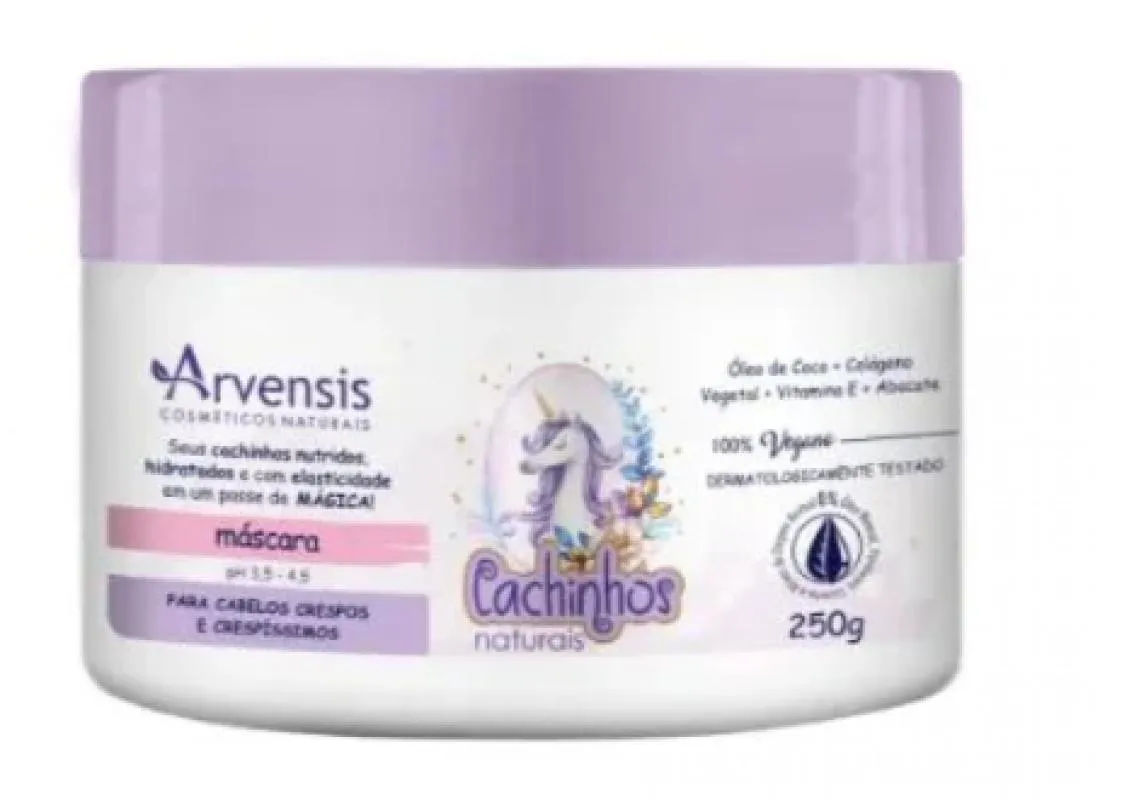 MÁSCARA CACHINHOS NATURAIS CABELOS CRESPOS E CRESPÍSSIMOS 250G - ARVENSIS