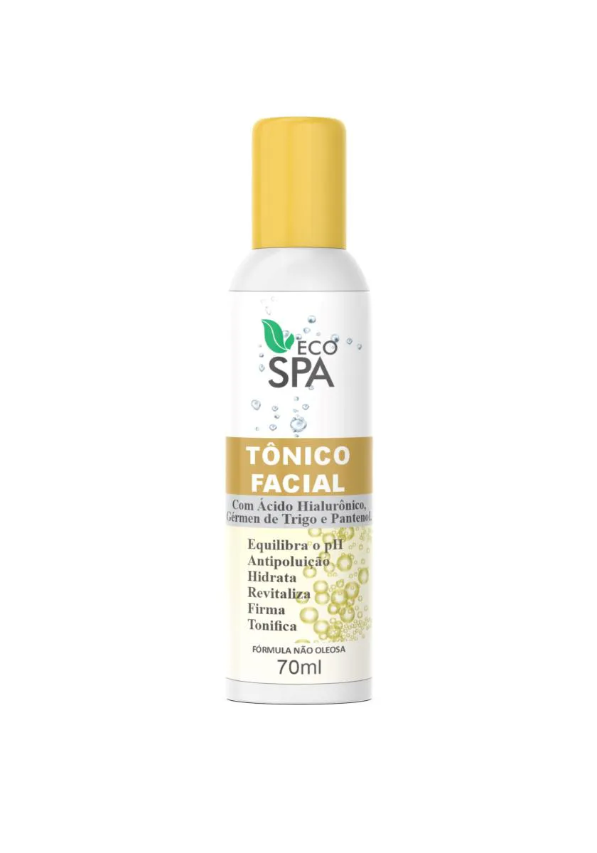 TôNICO FACIAL ORGâNICO ÁCIDO HIALURONICO 70ML - ECO SPA
