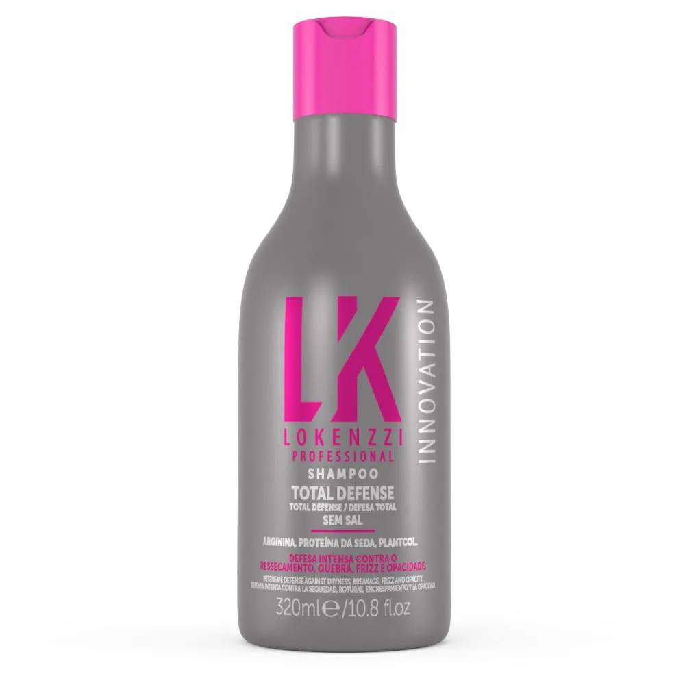 Shampoo Anticaspa Lokenzzi Total Defense Antiressecamento 320ml
