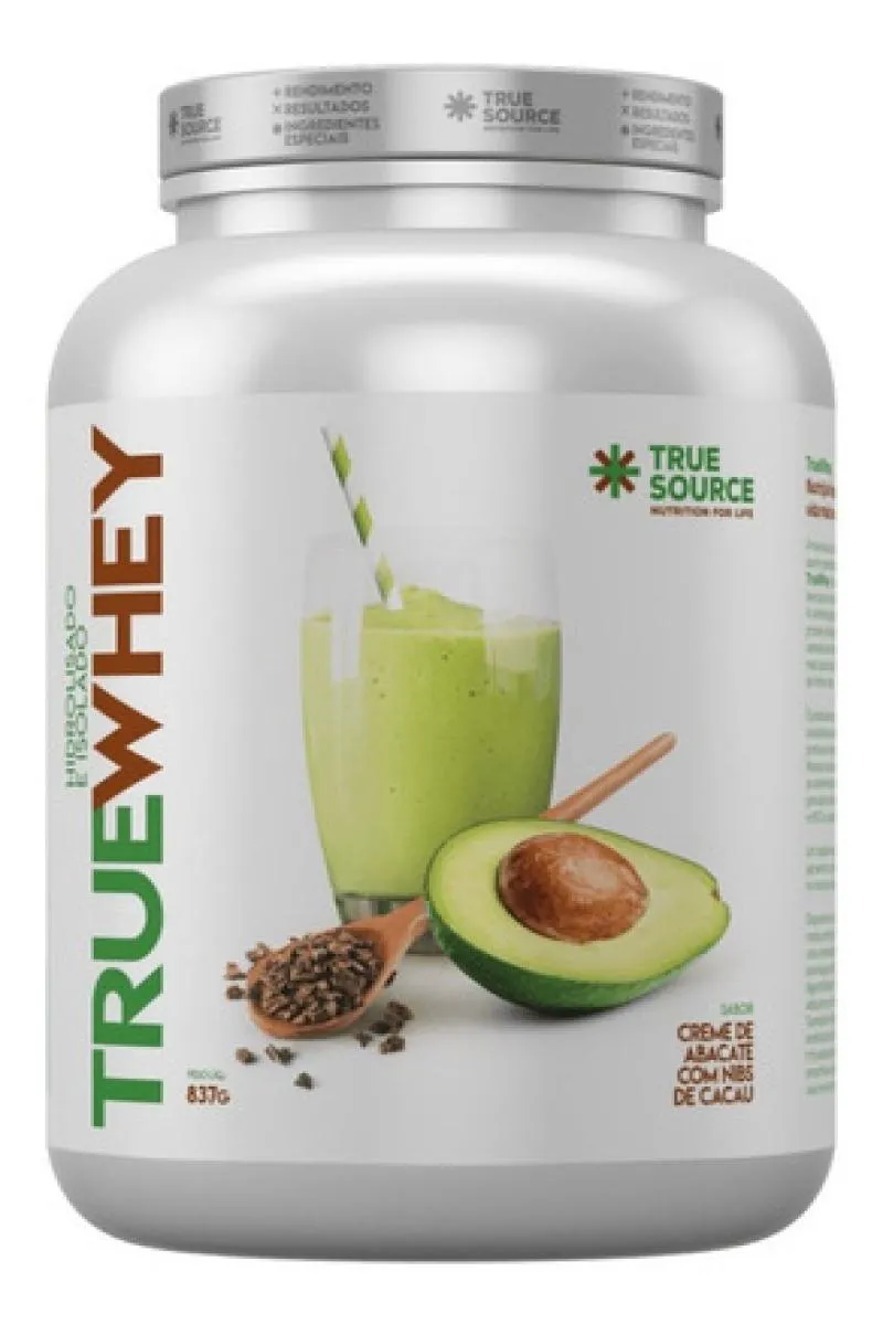 WHEY PROTEIN ABACATE COM NIBS DE CACAU 837G TRUE SOURCE