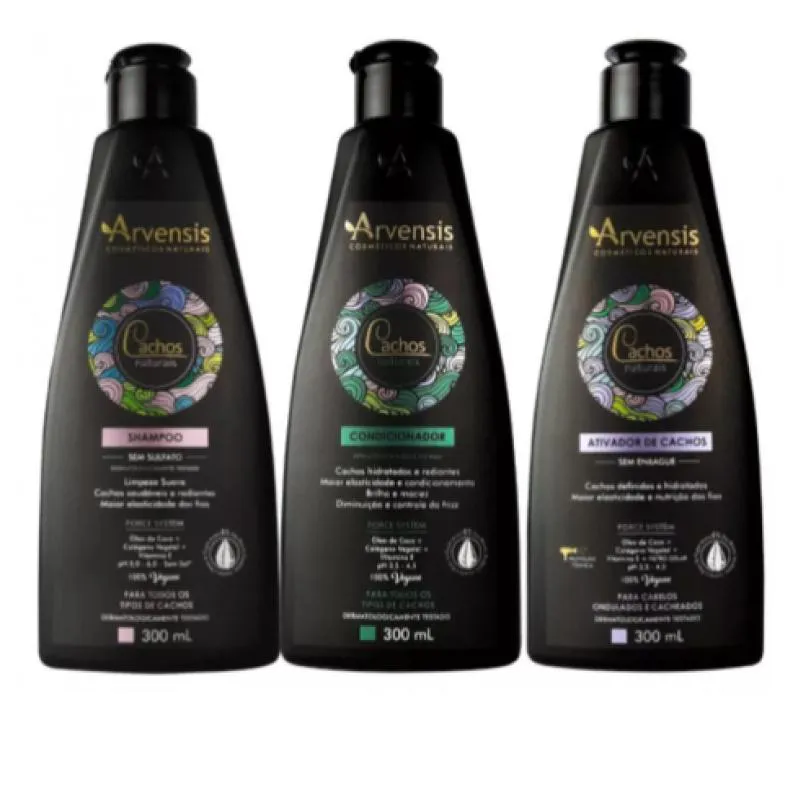 KIT ARVENSIS CACHOS SHAMPOO +CONDICIONADOR + AT. ONDULADOS