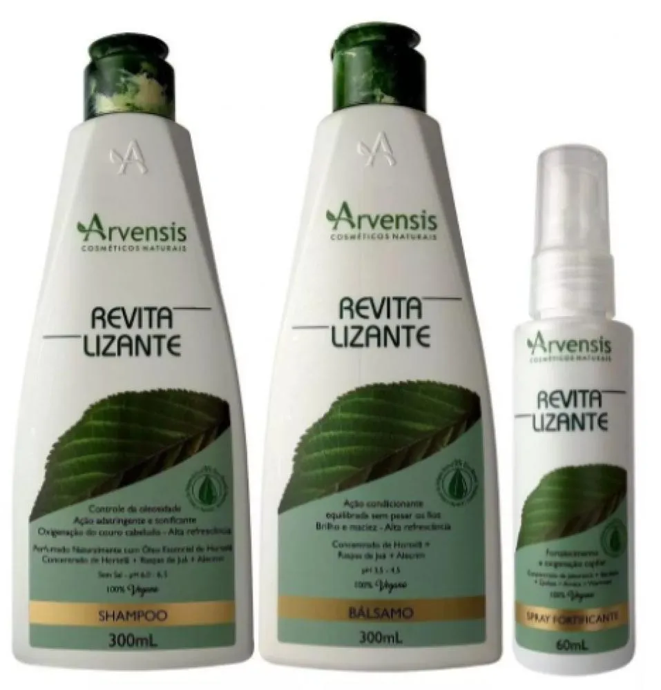 KIT ARVENSIS REVITALIZANTE SHAMPOO E BáLSAMO 300ML + SPRAY