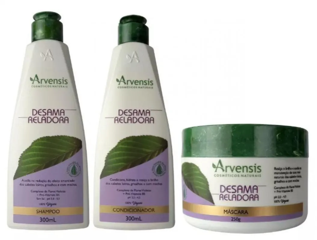 KIT ARVENSIS SHAMPOO + CONDICIONADOR E MASCARA DESAMARELADOR