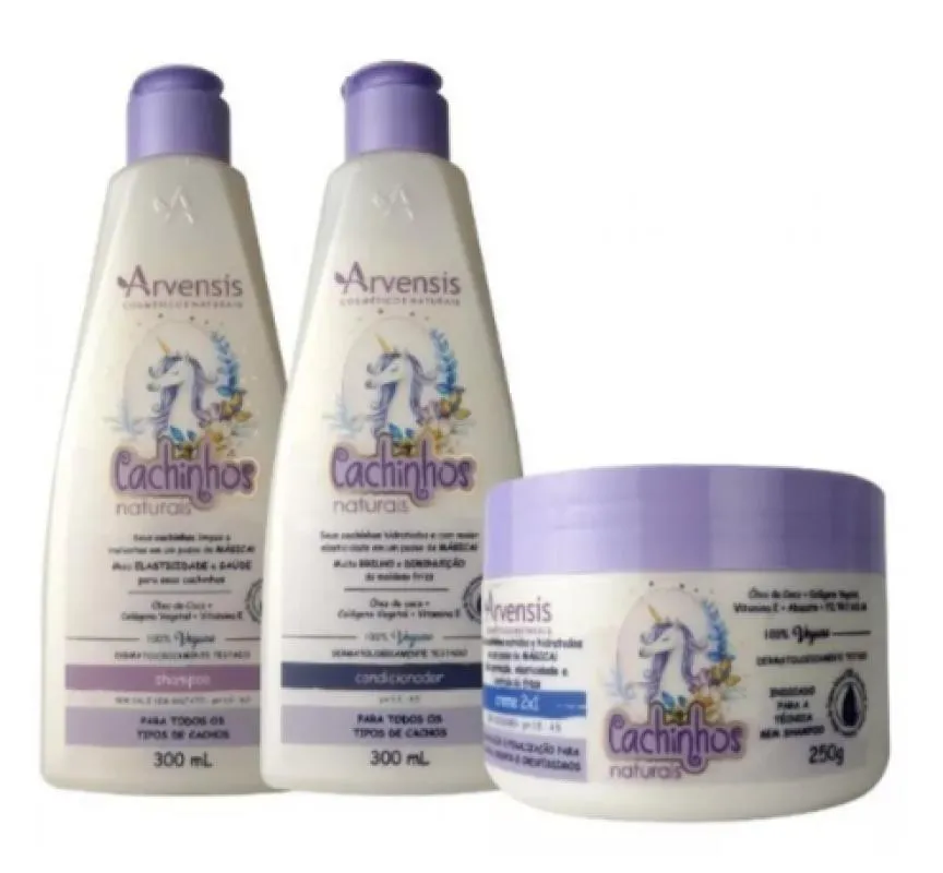 KIT ARVENSIS CACHINHOS SHAMPOO + CONDICIONADOR MASCARA 2X1