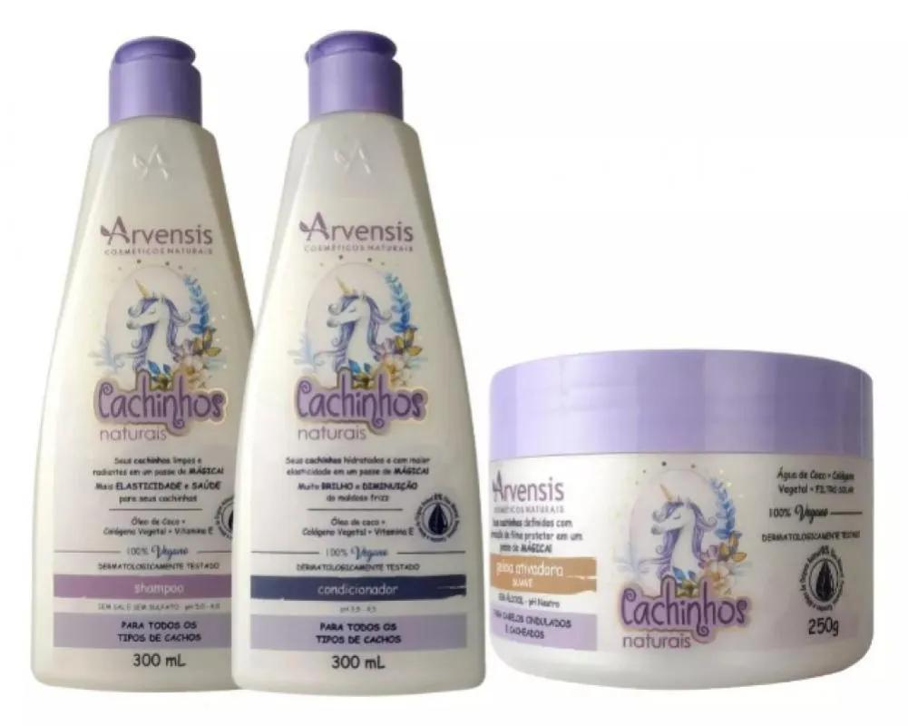 KIT ARVENSIS CACHINHOS INFANTIL SHAMPOO COND GELEIA SUAVE