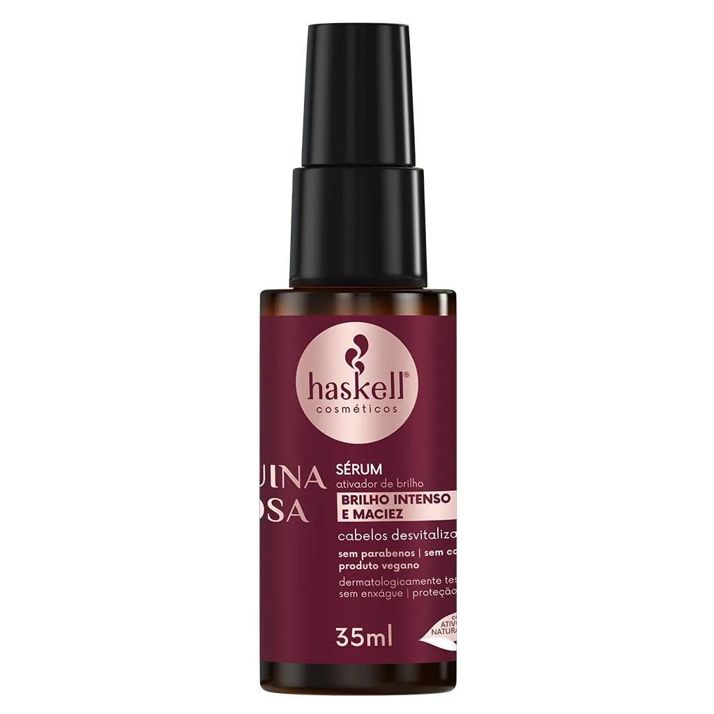 Sérum Quina Rosa Brilho Intenso E Maciez Haskell 35Ml