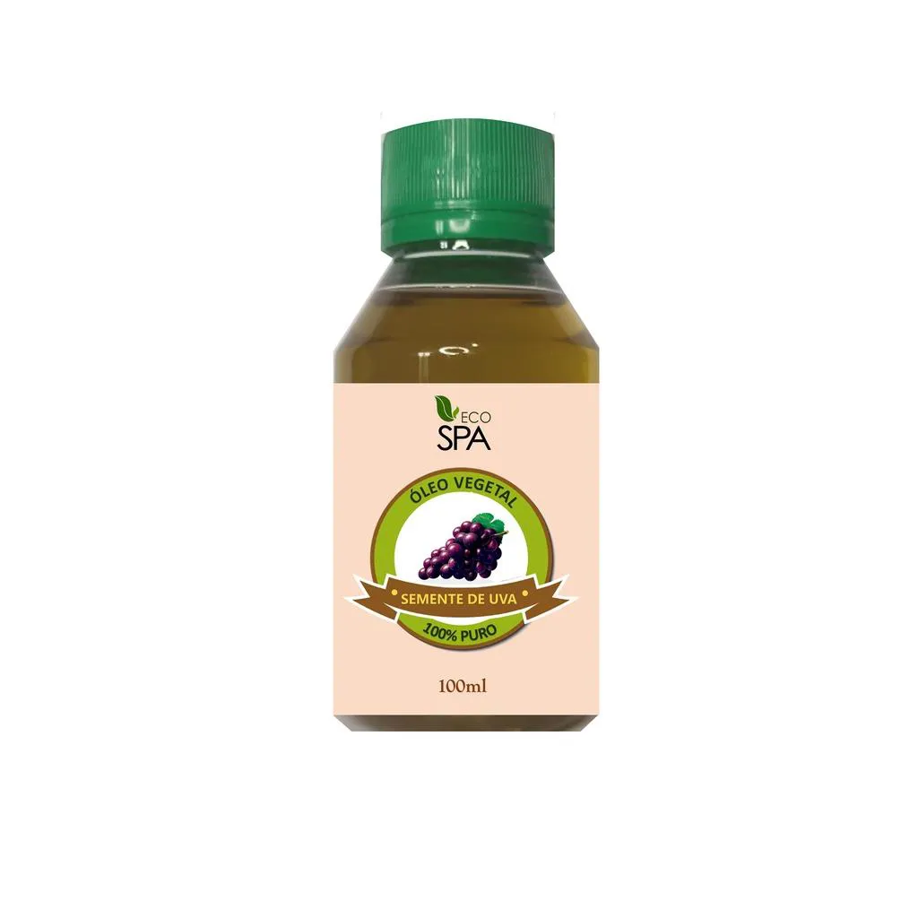 ÓLEO VEGETAL DE SEMENTE DE UVA 100% PURO E NATURAL 100ML