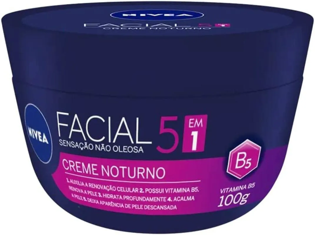 CREME FACIAL NOTURNO 5 EM 1 NIVEA 100G