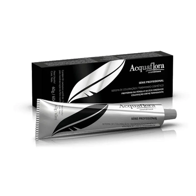 COLORAçãO CREME PROFISSIONAL PERMANENTE 3.0 CASTANHO ESCURO ACQUAFLORA 60G