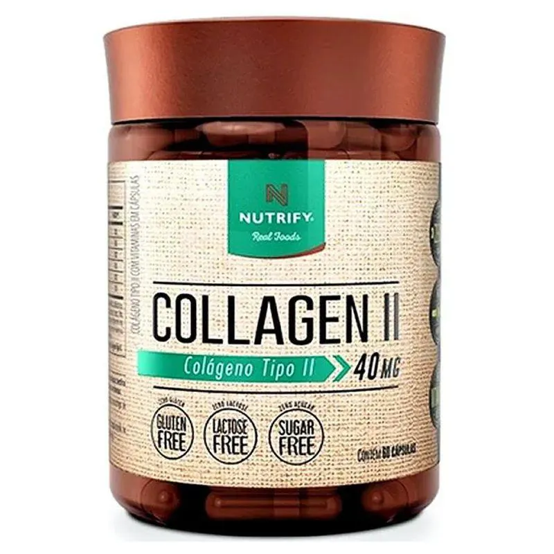 COLLAGEN II  60 CAPSULAS - NUTRIFY SEM Sabor