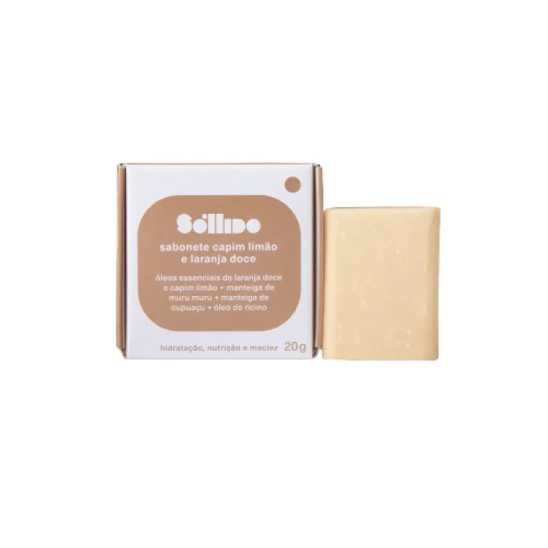 KIT 2X: SABONETE CAPIM LIMãO E LARANJA DOCE SóLLIDO 20G